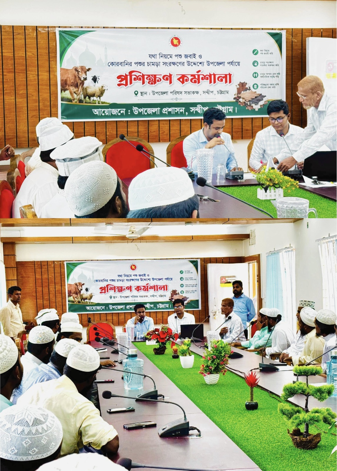 সন্দ্বীপে কোরবানির পশু জবাই ও চামড়া সংরক্ষণ বিষয়ে প্রশিক্ষণ কর্মশালা
