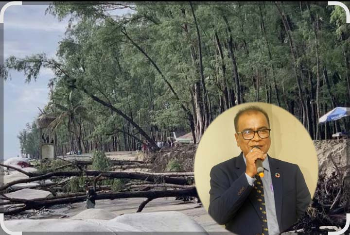 কক্সবাজার সমুদ্র উপকূলীয় অঞ্চল ভাংগনের কবলে, প্রকৃতির সহযোগিতায় ভাঙ্গন রোধ করা সম্ভব।