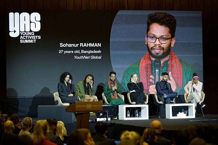 জাতিসংঘের ইয়ং অ্যাক্টিভিস্ট লরিয়েট সম্মাননা পেলেন বাংলাদেশের সোহানুর রহমান